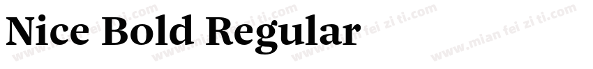 Nice Bold Regular字体转换
